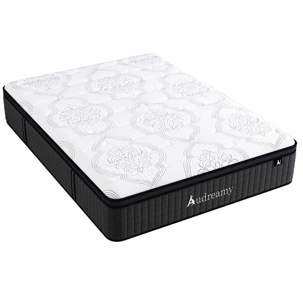 Audreamy Rome Mattress 34cm Euro Top 100% Natural Latex Memory Foam 9-Zone Spring Medium Firm (King Single)