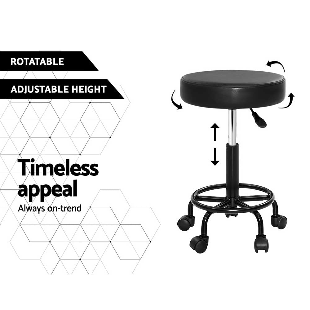 Artiss Salon Stool Round Swivel Chair