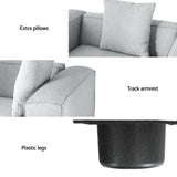 Artiss Modular Sofa Chaise Set 6-Seater Grey