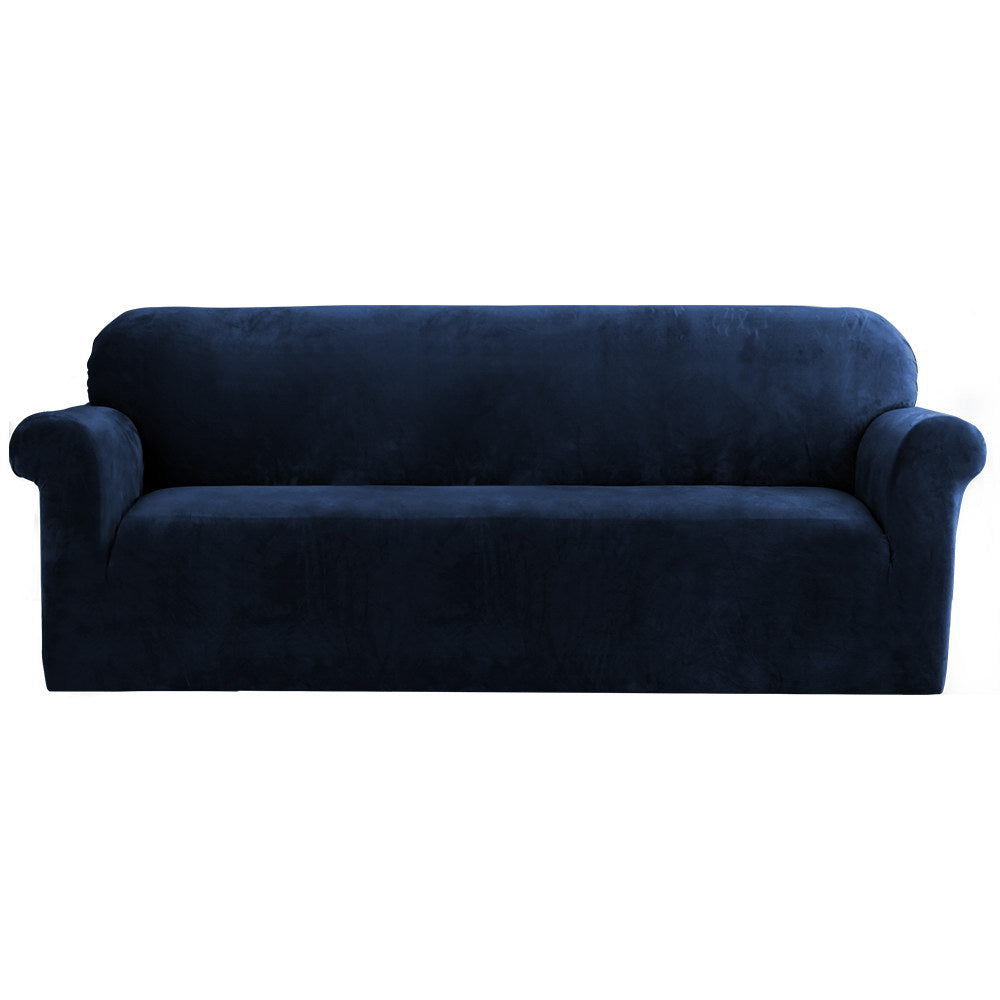 Artiss Sofa Cover Couch Covers 4 Seater Velvet Sapphire