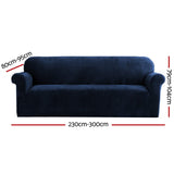 Artiss Sofa Cover Couch Covers 4 Seater Velvet Sapphire