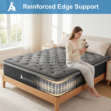Audreamy Mattress Siena 35cm Euro Top Bamboo Charcoal Fabric 7-Zone Pocket Spring Medium Firm