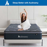 Audreamy Siena Mattress – 35cm Euro Top Bamboo Charcoal Fabric 7-Zone Pocket Spring Medium Firm (King Single)