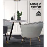 Artiss Armchair Velvet Grey Callista