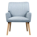 Artiss Armchair Fabric Blue Grey Sebastini