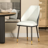 Artiss Dining Chairs Set of 2 Leather Seat White and Black