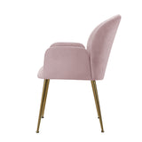 Artiss Dining Chairs Set of 2 Velvet Armchair Pink