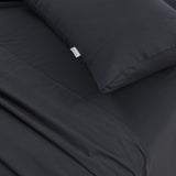 Elan Linen 100% Egyptian Cotton Vintage Washed 500TC Charcoal Double Bed Sheets Set