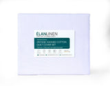 Elan Linen 100% Egyptian Cotton Vintage Washed 500TC White Single Bed Sheets Set