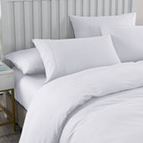 Royal Comfort 2000TC 6 Piece Bamboo Sheet & Quilt Cover Set Cooling Breathable - Queen - White