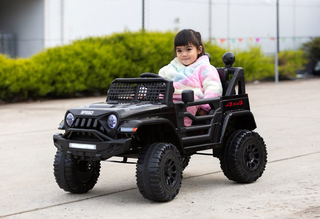 Jeep Inspired Remote Controlled Ride-on Electric Car (Black)