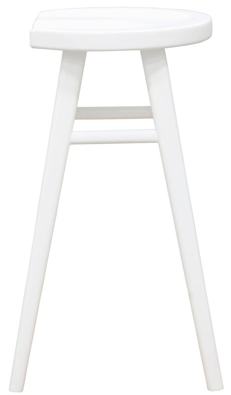 Scandinavian Timber Kitchen Counter Stool (White)