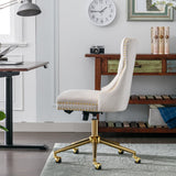 Velvet Home Office Chair- Beige