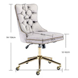 Velvet Home Office Chair- Grey