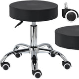 Salon Stool - Adjustable Swivel Round Chair - Pedicure Beauty Hairdressing