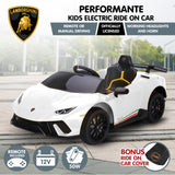 Kahuna Lamborghini Performante Kids Electric Ride On Car Remote Control by Kahuna - White