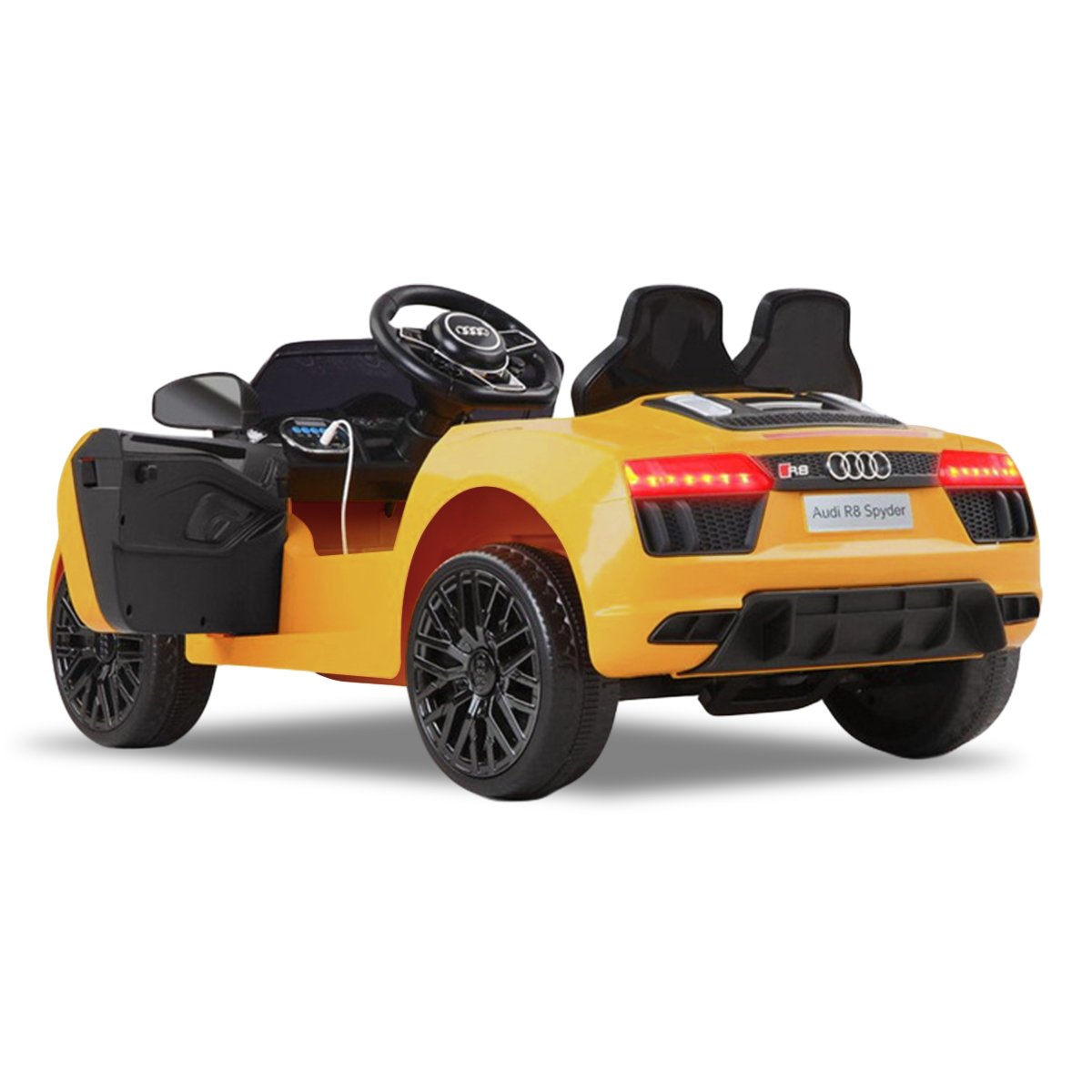 Kahuna R8 Spyder Audi Licensed Kids Electric Ride On Car Remote Control - Yellow