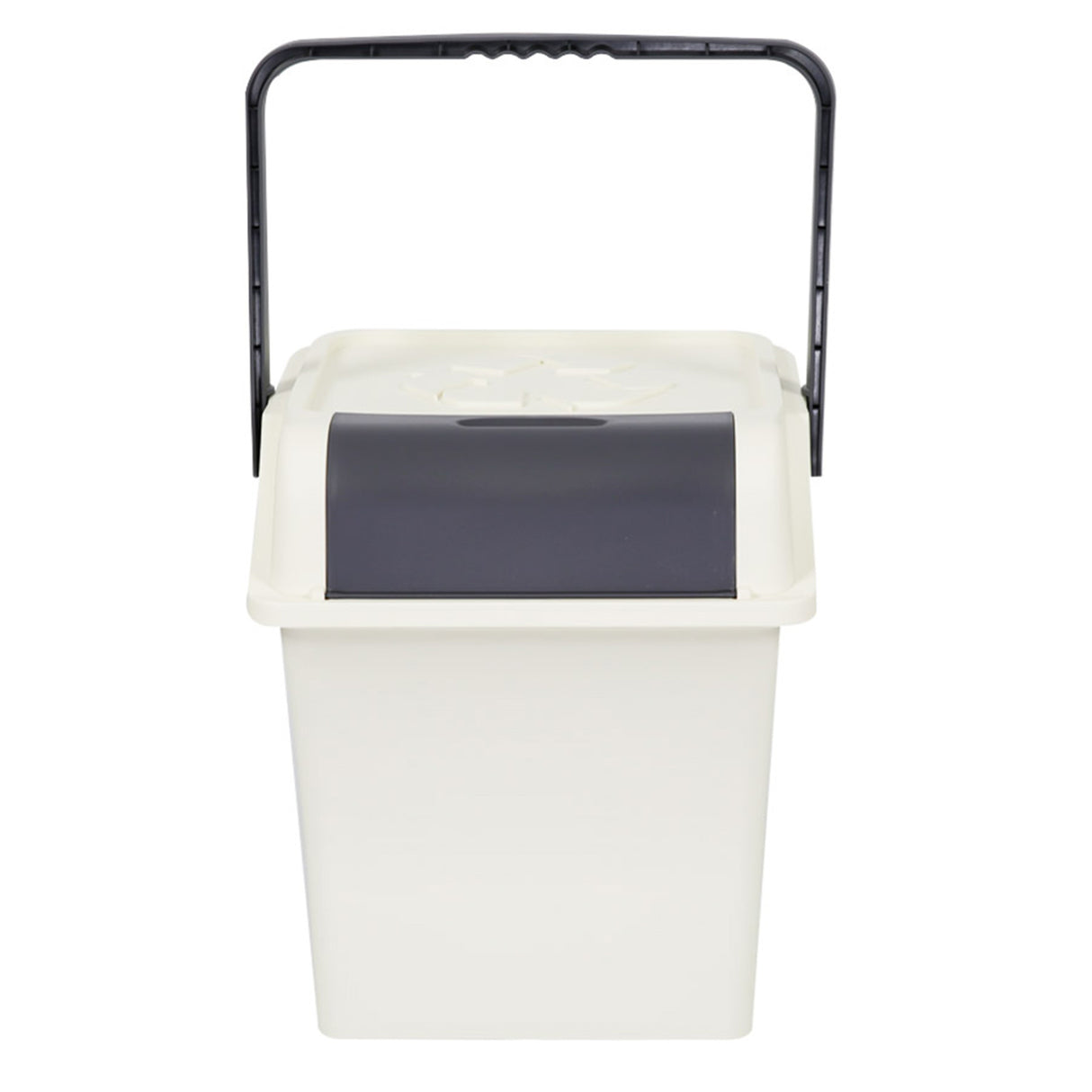 2 Set 45L Stackable Recycle Bin Invory Rubbish Open-Touch Flip Lid