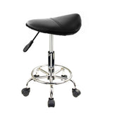 Swivel Salon Barber Stool Chair Saddle Type BLACK