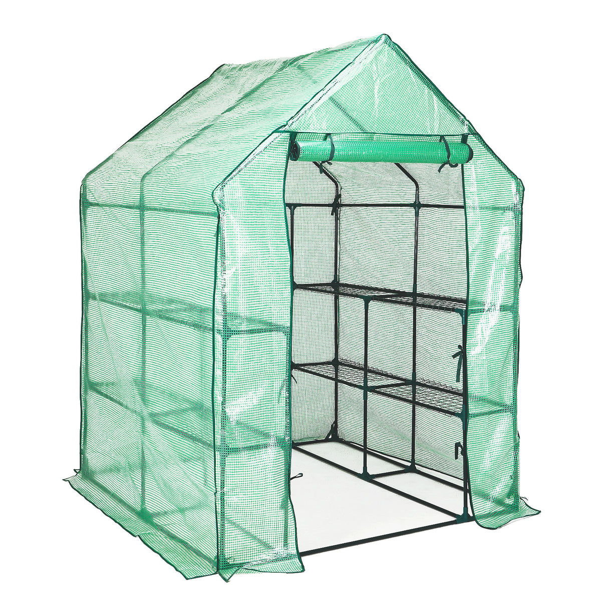 Garden Greenhouse Walk-In Shed 1.43x1.43x1.95M PE Apex