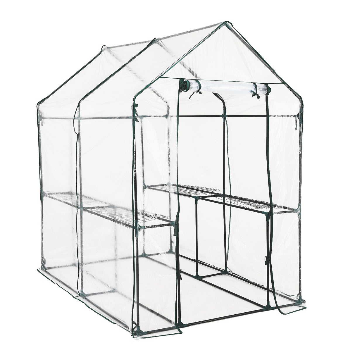 Garden Greenhouse Walk-In Shed 1.9x1.2x1.9M PVC Apex