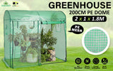 Garden Greenhouse Walk-In Shed 2X1X1.8M PE Dome