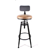 2x Vintage Industrial Rustic Bar Stool Kitchen Stool Swivel Chair Counter Height