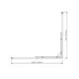 Adjustable 1100x1000mm Double Sliding Door Glass Shower Screen in Chrome