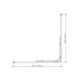 Adjustable 1100x1100mm Double Sliding Door Glass Shower Screen in Chrome