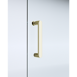 Adjustable 1100x1000mm Double Sliding Door Glass Shower Screen in Gold