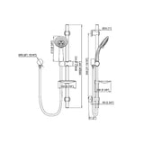 Hand Held Shower Rail Soap Dish Bathroom Set