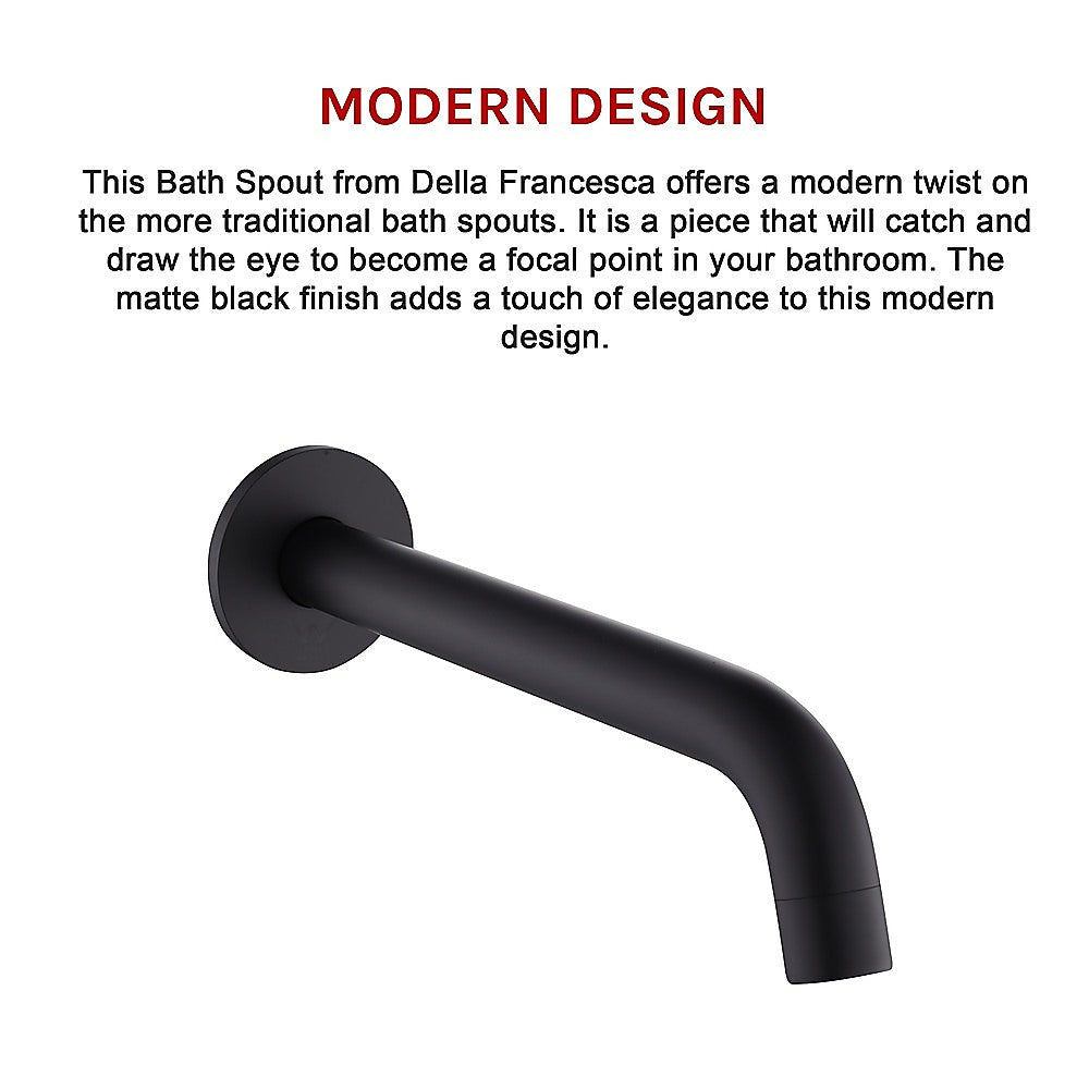 220mm Bath Spout in Matte Black Finish