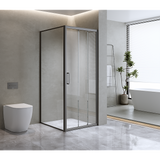 40mm Adjustable Contemporary Corner Sliding Chrome Shower Screen 86x80cm