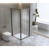 40mm Adjustable Contemporary Corner Sliding Chrome Shower Screen 86x80cm