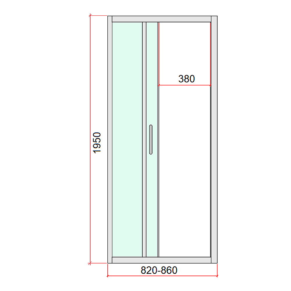 40mm Adjustable Contemporary Corner Sliding Chrome Shower Screen 86x80cm