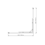 Adjustable 900x900mm Double Sliding Door Glass Shower Screen in Chrome