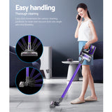 Devanti Handheld Vacuum Cleaner Cordless Bagless 150W Purple