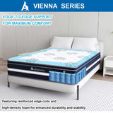 Audreamy Vienna Mattress 34cm Euro Top Super Cool Gel Foam 7-Zone Pocket Spring Medium Firm (Single)