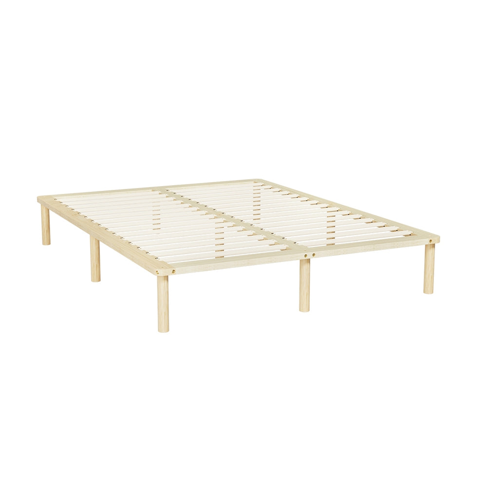 Artiss Bed Frame Double Size Wooden Base Mattress Platform Timber Pine AMBA