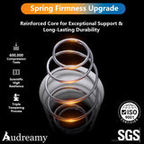 Audreamy Corsica Mattress – 26 cm Euro Top Bamboo Charcoal Fabric 7-Zone Pocket Spring Orthopedic Support for Back & Spine Health Extra-Firm Queen-Pre-Order Now – Ships by 22/10/2025 at the latest!